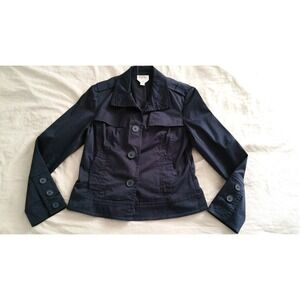 Womens Talbots Jacket Button 6 Black